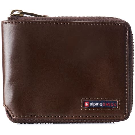 rfid men's wallet with zipper